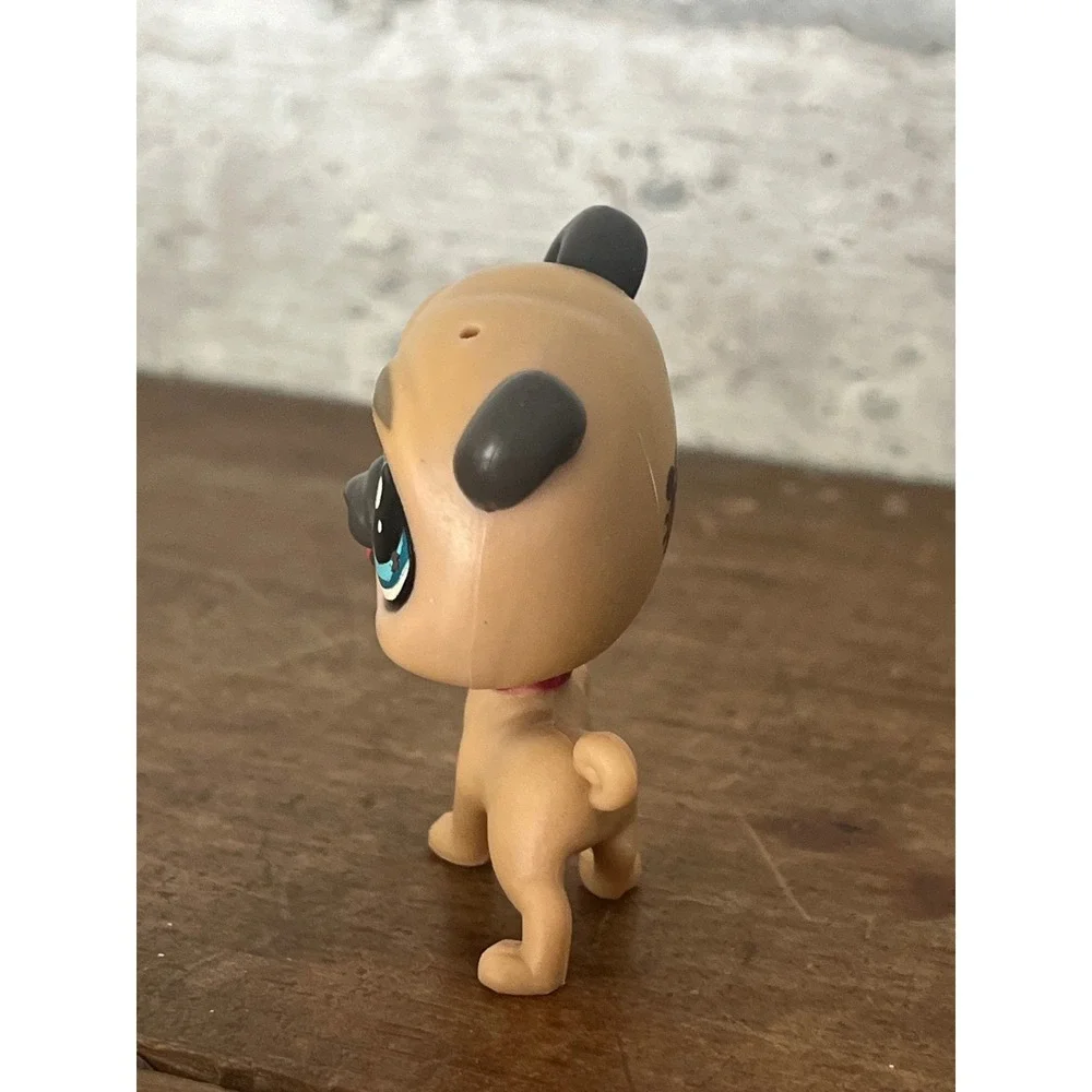 Littlest Pet Shop LPS Wagger Hobbs Pug #3770‎ Tan & Black Puppy Dog